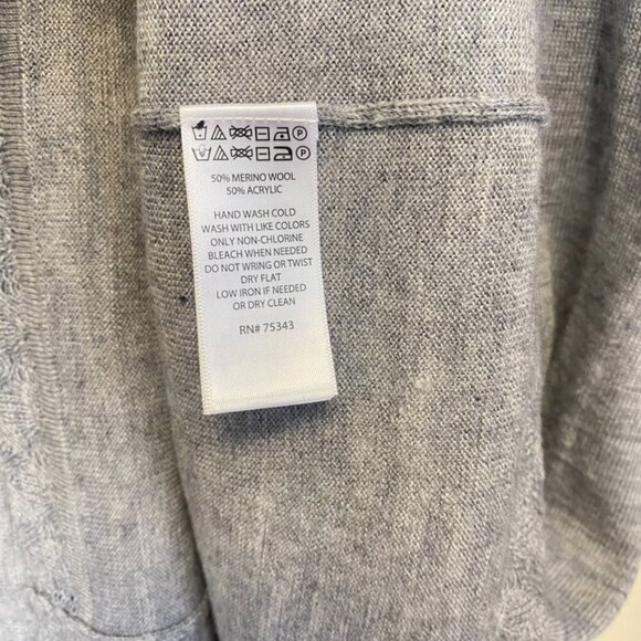 Tahari Gray Merino Wool Sweater Dress - Picture 8 of 12